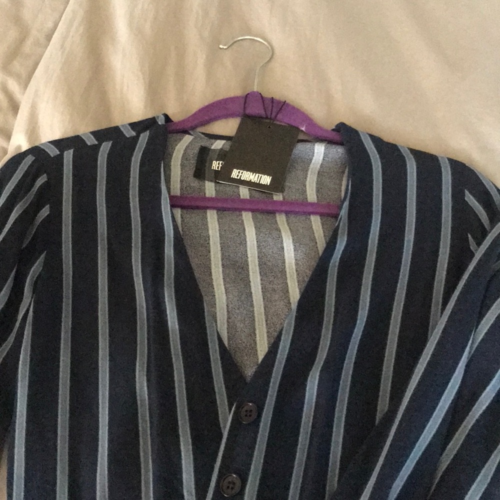 Reformation Risqué Top Venice Stripe